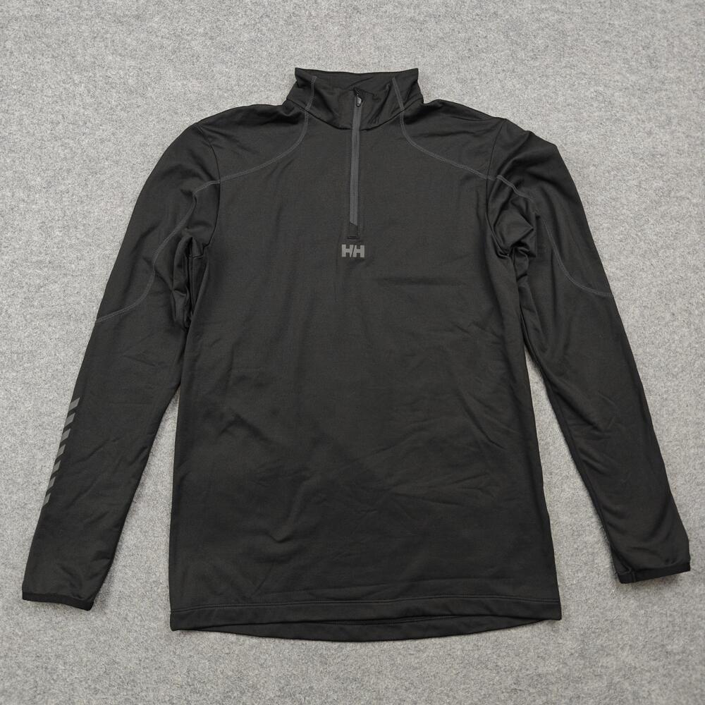 Helly Hansen Pullover Womens Medium Black 1/4 Zip Mock Neck Fleece Athletic